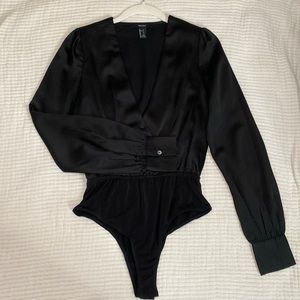 Black Blouse Bodysuit